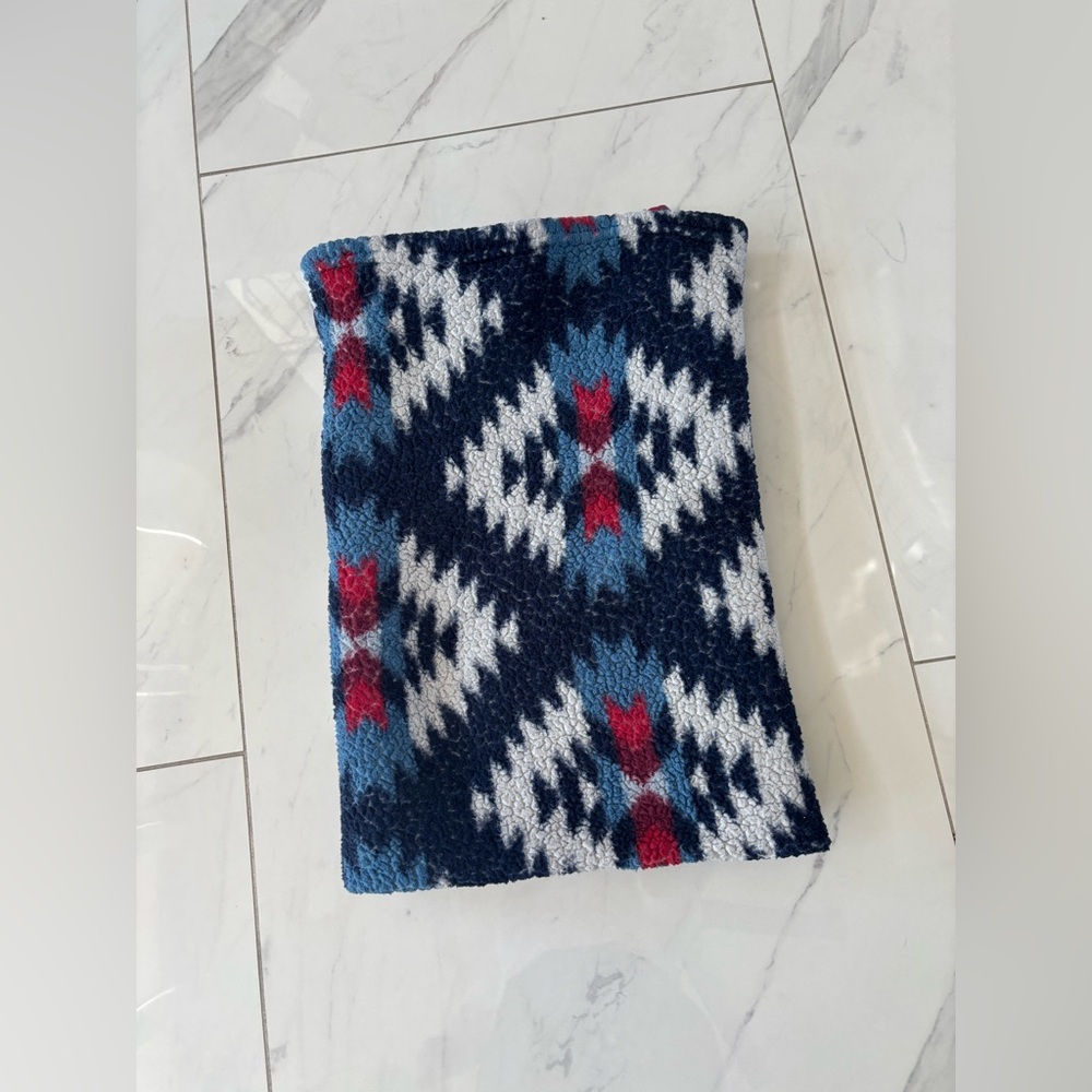 American Eagle Outfitters Navy, White & Red Patterned Throw